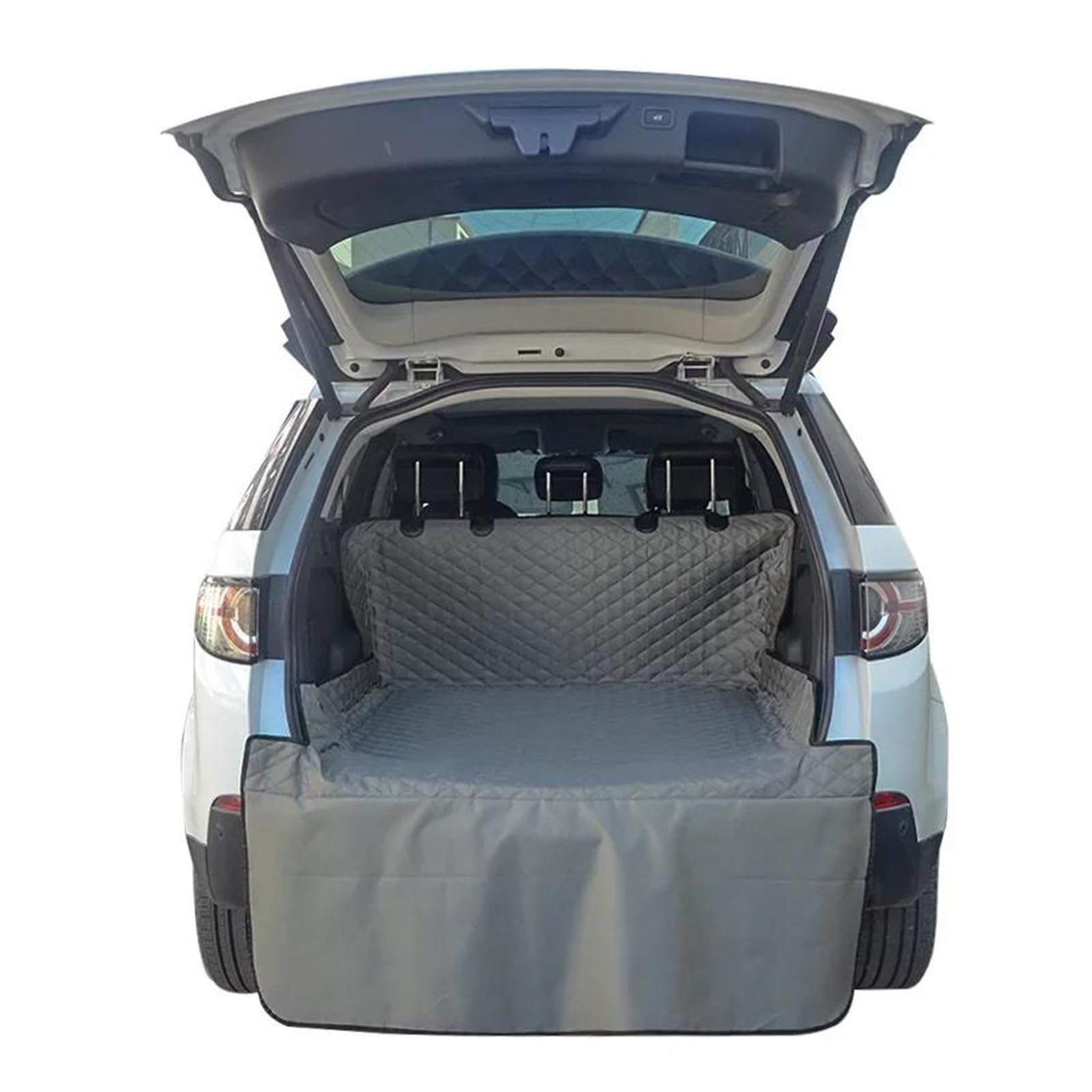 Kofferraum Schutzmatte Kofferraumwanne Auto-Schutzpolster Kofferraummatte Für Haustiere Kofferraummatte Haustier-Sitzbezug Wasserdichtes Oxford-Tuch Rücksitzbezug Hinten(Grey) von HONGYISM
