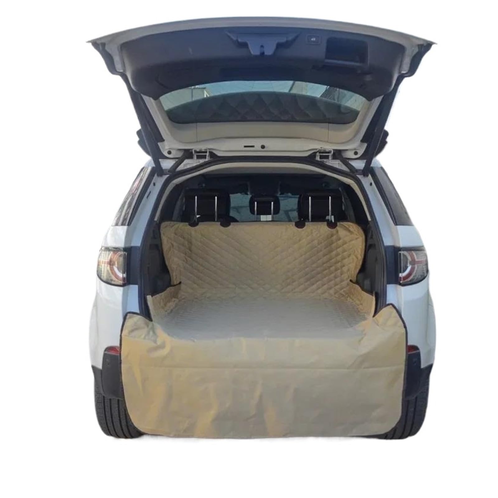 Kofferraum Schutzmatte Kofferraumwanne Auto-Schutzpolster Kofferraummatte Für Haustiere Kofferraummatte Haustier-Sitzbezug Wasserdichtes Oxford-Tuch Rücksitzbezug Hinten(Khaki) von HONGYISM