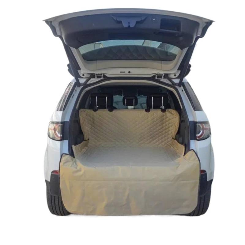 Kofferraum Schutzmatte Kofferraumwanne Auto-Schutzpolster Kofferraummatte Für Haustiere Kofferraummatte Haustier-Sitzbezug Wasserdichtes Oxford-Tuch Rücksitzbezug Hinten(Khaki) von HONGYISM