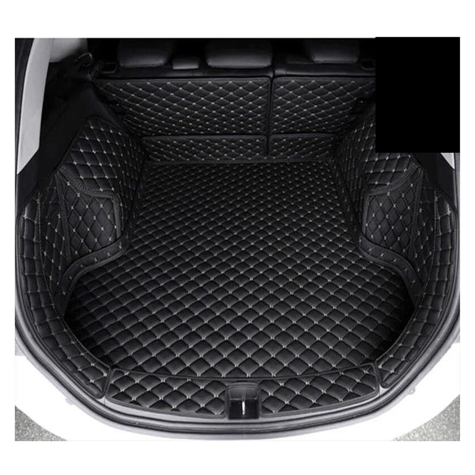 Kofferraum Schutzmatte Kofferraumwanne Custom Car Kofferraummatte Heckkofferraumwanne Liner Frachtteppichpolsterschutz Für Changan CS55 Für Plus 2020 2021 Wasserdicht(Black beige) von HONGYISM