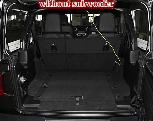 Kofferraum Schutzmatte Kofferraumwanne Custom Car Spezielle Kofferraummatten Für Jeep Für Wrangler JL 4 Türer 2022 2021 2020 2019 2018 Langlebige Cargo-Liner-Kofferraumteppiche(Black beige,A) von HONGYISM