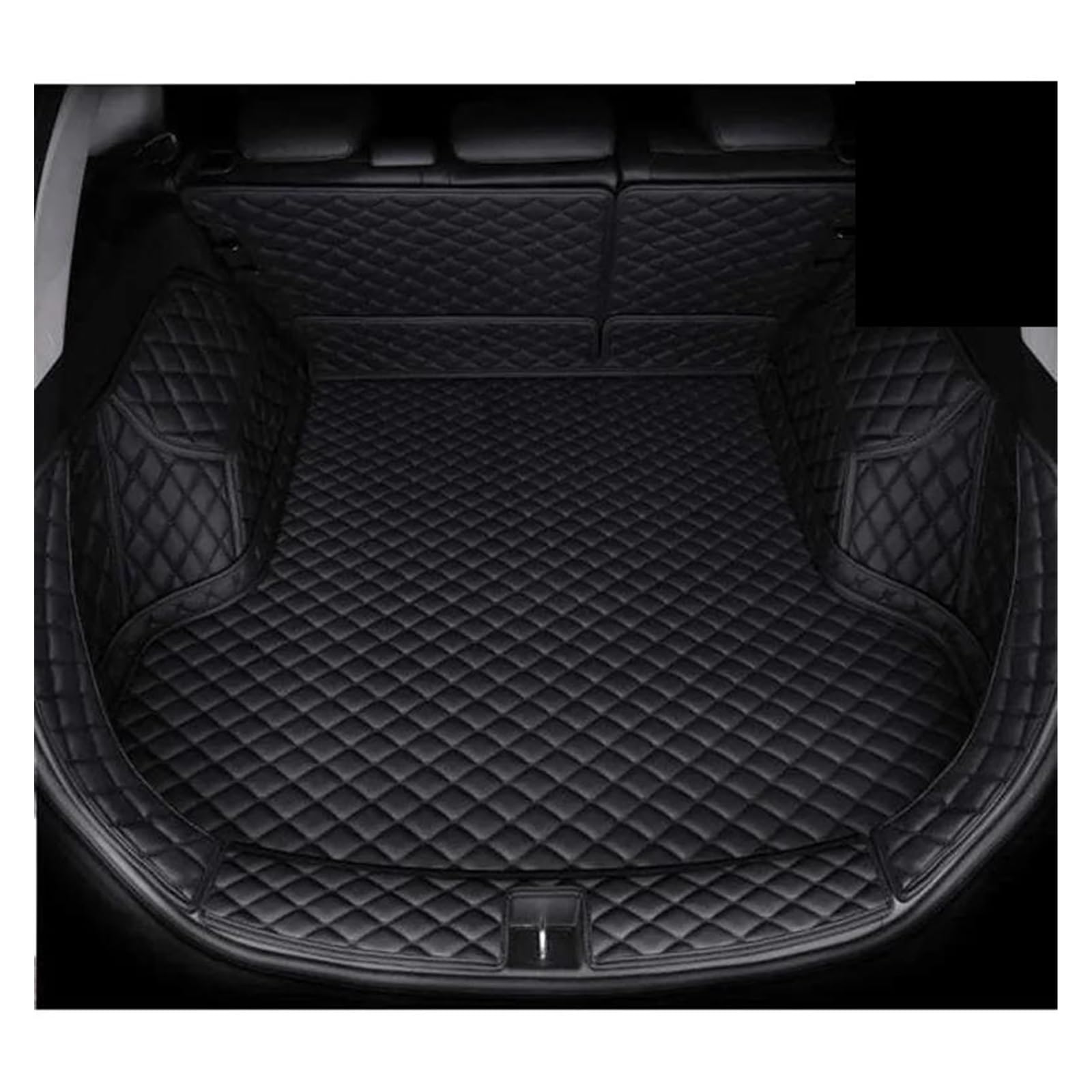 Kofferraum Schutzmatte Kofferraumwanne Custom Für Volvo Für XC90 7 Sitze 2015-2016 2017 2018 2019 2020 2021 Kofferraummatte Heckkofferraumwanne Laderaumwanne Cargo-Teppich-Pad-Schutz(All Black) von HONGYISM