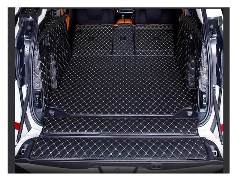 Kofferraum Schutzmatte Kofferraumwanne Für Für X5 Für X5 2019 G05 2020 Komplettset Kofferraummatten wasserdichte Cargo-Liner-Matte Kofferraumteppiche(Black beige) von HONGYISM