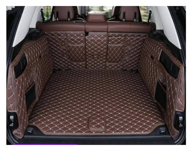 Kofferraum Schutzmatte Kofferraumwanne Für Für X5 Für X5 2019 G05 2020 Komplettset Kofferraummatten wasserdichte Cargo-Liner-Matte Kofferraumteppiche(Coffee) von HONGYISM