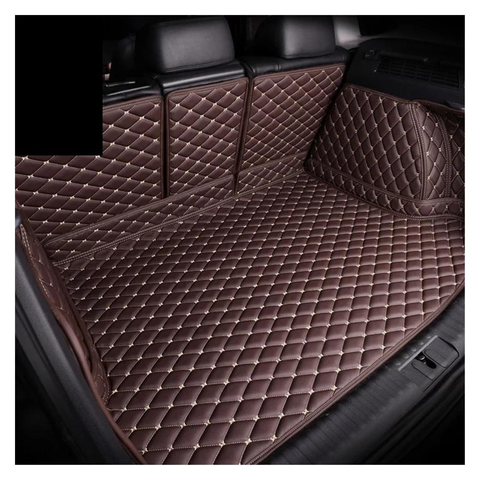 Kofferraum Schutzmatte Kofferraumwanne Für Geely Für Coolray 2019 2020 2021 2022 2023 2024 wasserdichte Leder Innen Bodenplatte Custom Car Kofferraummatte Auto Zubehör(Coffee) von HONGYISM
