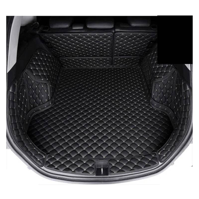 Kofferraum Schutzmatte Kofferraumwanne Für Hyundai Für Tucson 2015 2016 2017 2018 2019 2020 SUV Cargo-Liner Zubehör Innen Boot Leder Kofferraummatte(Black beige) von HONGYISM