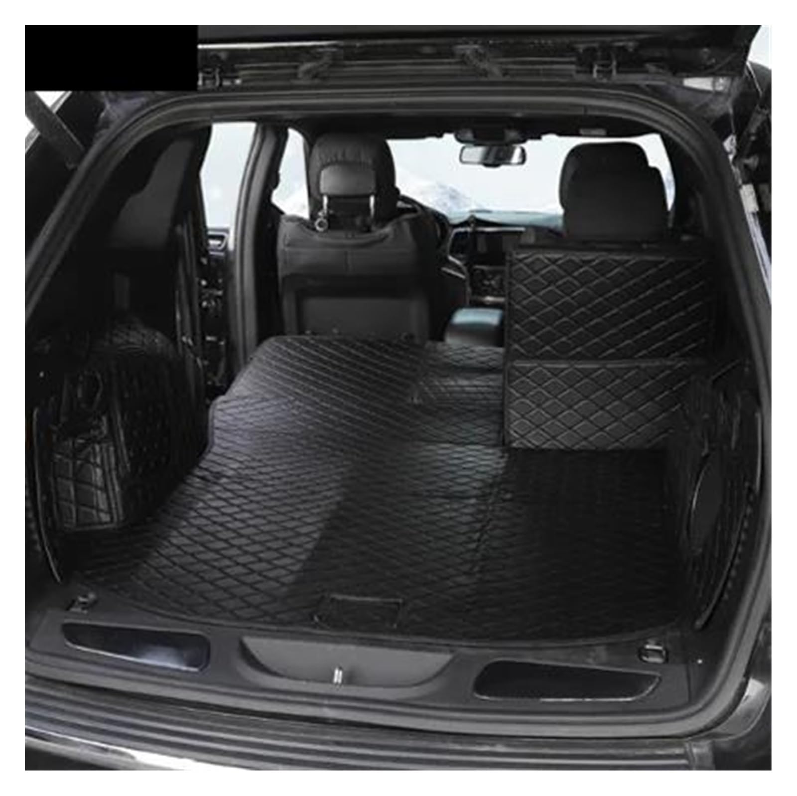 Kofferraum Schutzmatte Kofferraumwanne Für Jeep Für Grand Für Cherokee 2011-2020 2018 2017 2016 2015 2014 2013 2012 Schutzzubehör Kofferraum Cargo Liner Abdeckmatte(Black-Black Line) von HONGYISM