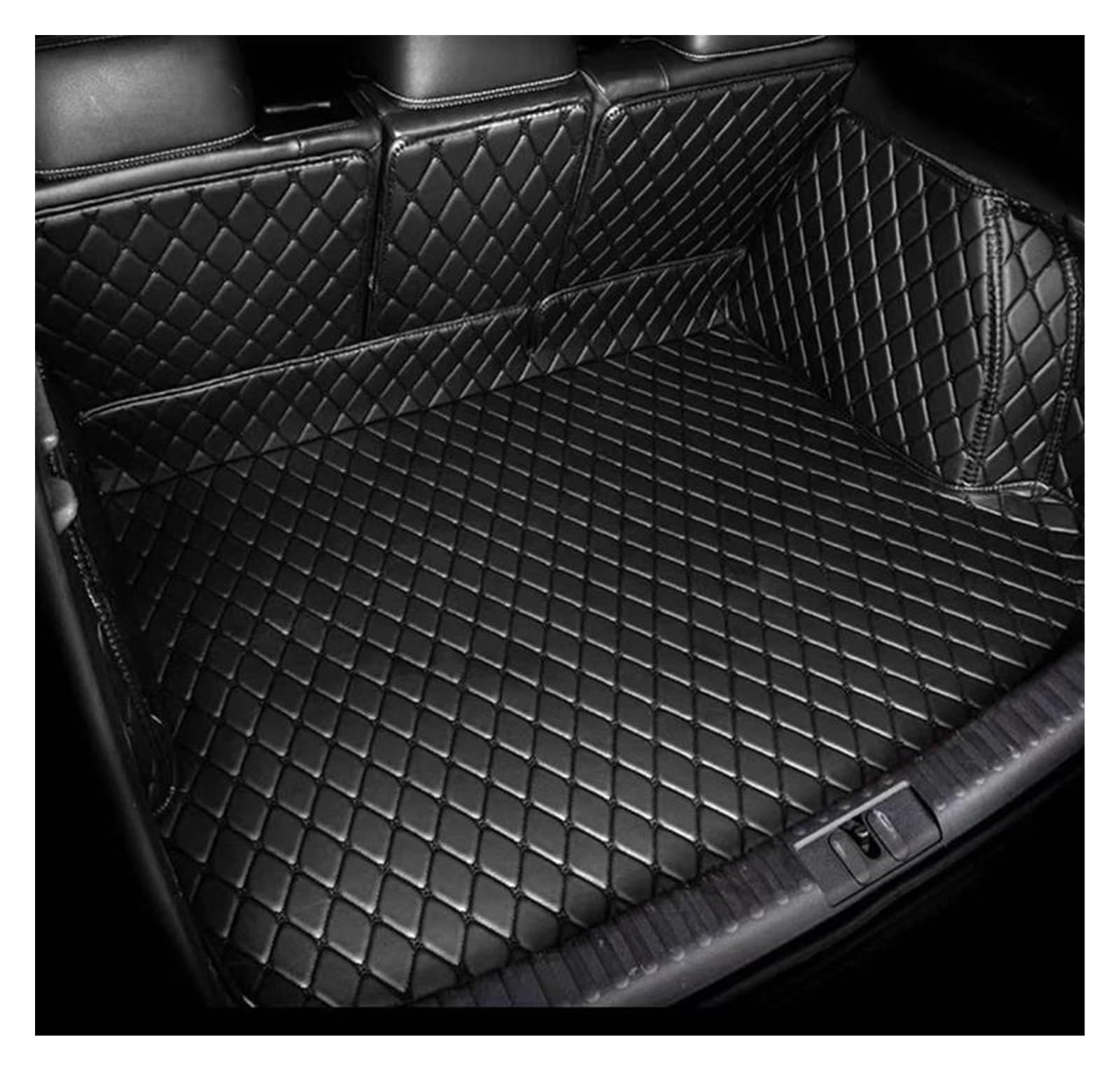 Kofferraum Schutzmatte Kofferraumwanne Für Peugeot 5008 P87 2017 2018 2019 2020 2021 2022 7 Sitze wasserdichte Schutzablage Teppich Schlamm Autozubehör Auto Kofferraummatten(BIACK 3D) von HONGYISM