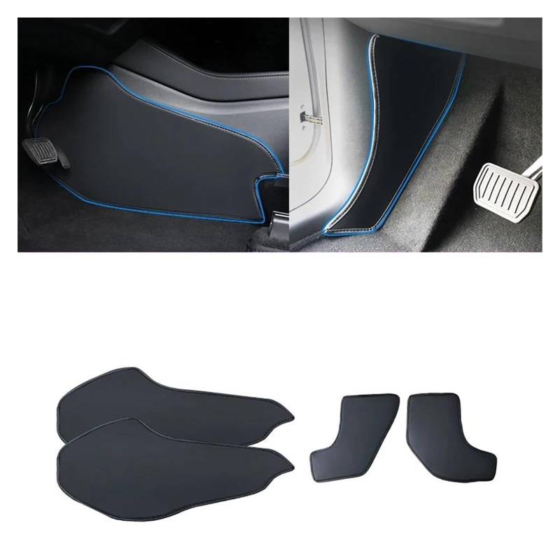 Kofferraum Schutzmatte Kofferraumwanne Für Tesla Modell 3 2021-2022 Auto Leder Volle Encirculation Trunk Pad Vorne Hinten Kofferraum Matte Innen Dekoration Zubehör(Centre Pad) von HONGYISM