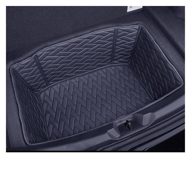 Kofferraum Schutzmatte Kofferraumwanne Für Tesla Modell 3 2021-2022 Auto Leder Volle Encirculation Trunk Pad Vorne Hinten Kofferraum Matte Innen Dekoration Zubehör(Rückseite) von HONGYISM