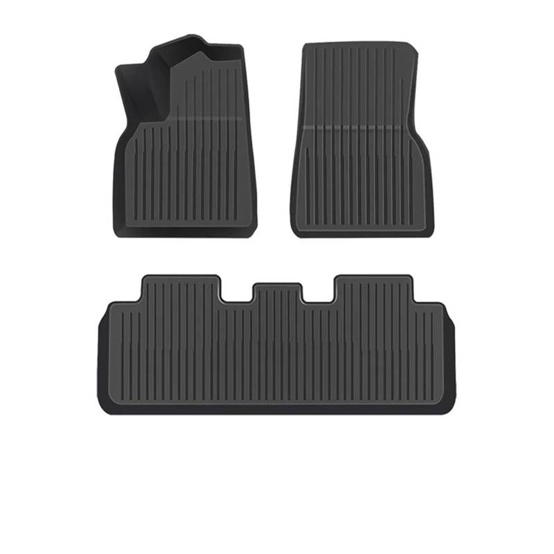 Kofferraum Schutzmatte Kofferraumwanne Für Tesla Neu Für Modell Y 2024 Vordere Und Hintere Kofferraummatte TPE Cargo Liner Teppich wasserdichte Wetterfeste Pads(Trunk mat) von HONGYISM