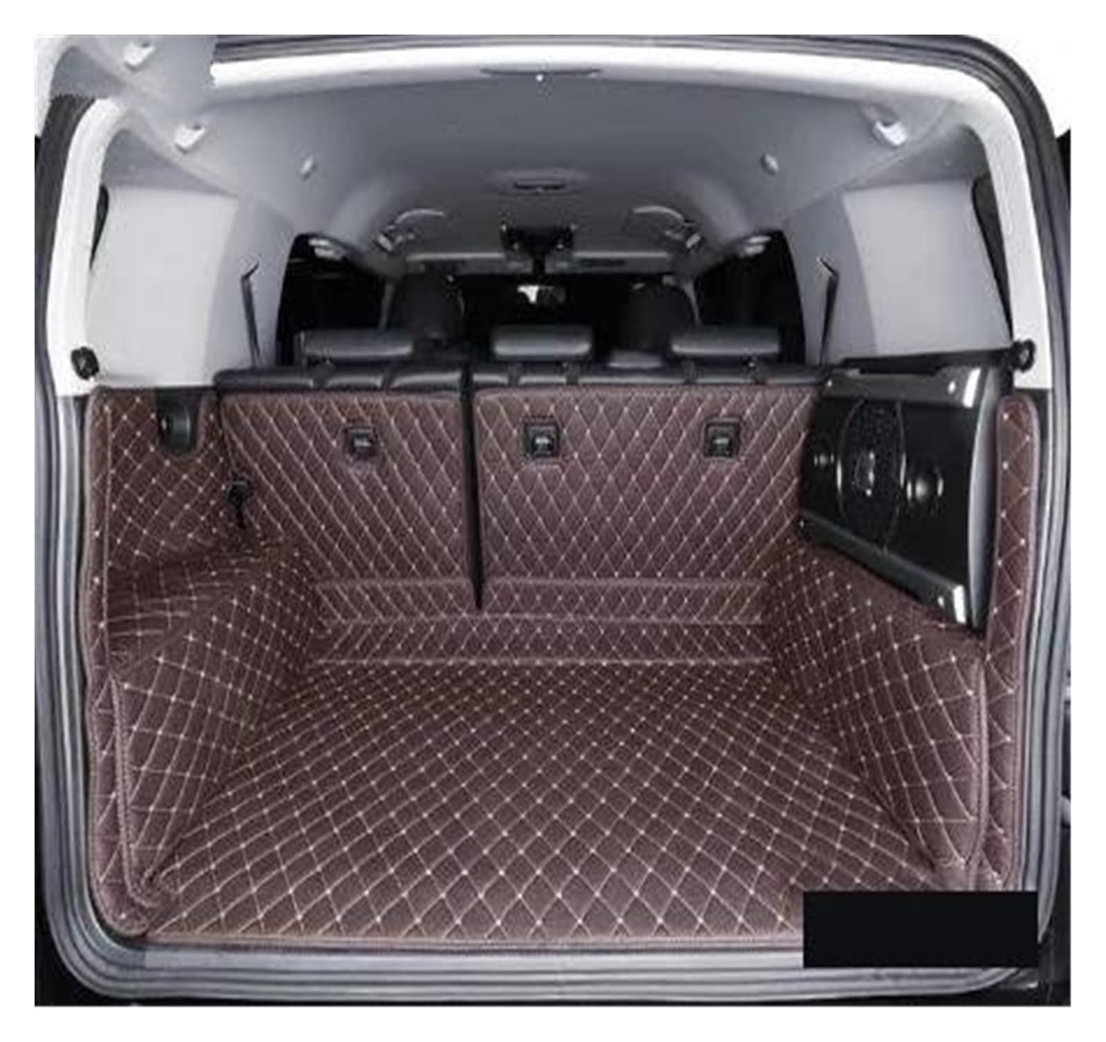 Kofferraum Schutzmatte Kofferraumwanne Für Toyota Für FJ Für Cruiser 2008 2009 2010 2011 2012 2013 2014 2015 2016 2017 2018 2019 Auto Kofferraummatte Cargo-Liner Leder(Coffee,B) von HONGYISM
