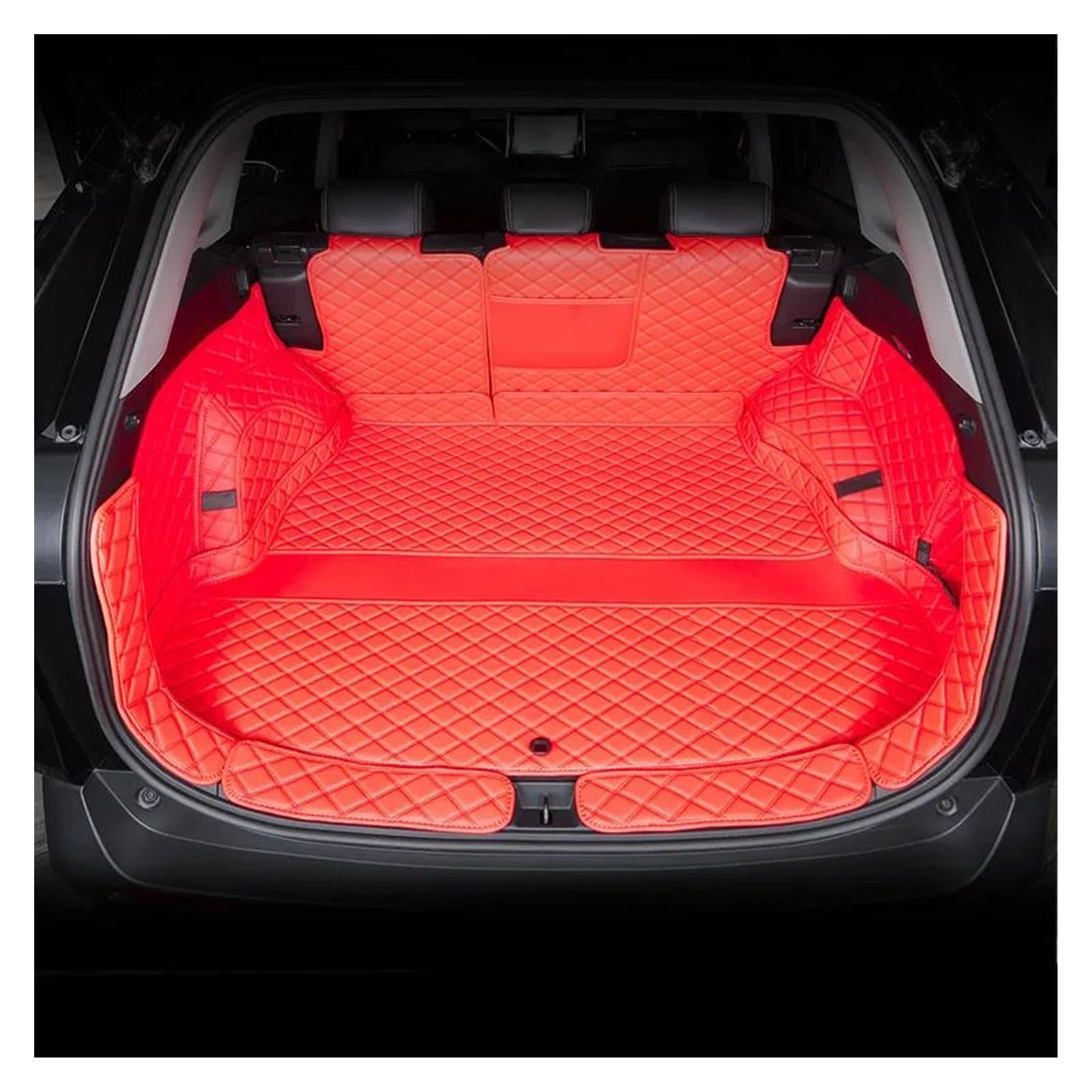 Kofferraum Schutzmatte Kofferraumwanne Für Toyota Für RAV4 2020 2021 2022 Auto Kofferraumabdeckungen Innen wasserdichte Schutzmatten Teppiche Leder Autos Zubehör(G) von HONGYISM