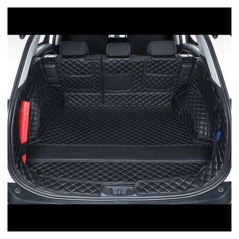 Kofferraum Schutzmatte Kofferraumwanne Für Toyota Für RAV4 Für RAV 4 XA50 2019-2022 2023 Kofferraummatte Schutz Cargo-Liner Teppiche Fachabdeckung Innenausstattung Leder(Black 5pcs) von HONGYISM