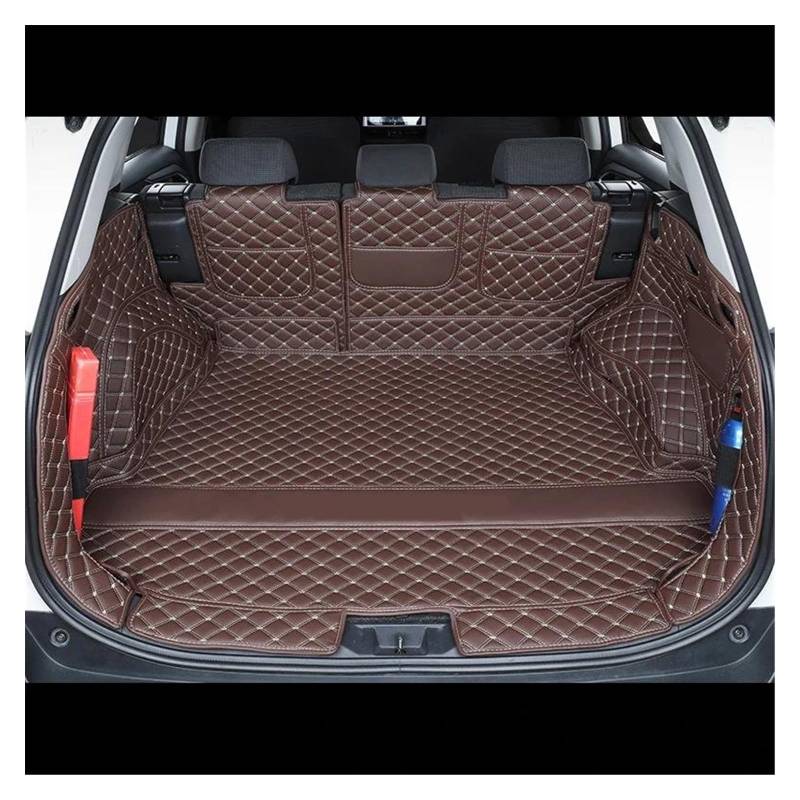 Kofferraum Schutzmatte Kofferraumwanne Für Toyota Für RAV4 Für RAV 4 XA50 2019-2022 2023 Kofferraummatte Schutz Cargo-Liner Teppiche Fachabdeckung Innenausstattung Leder(Coffee 5pcs) von HONGYISM