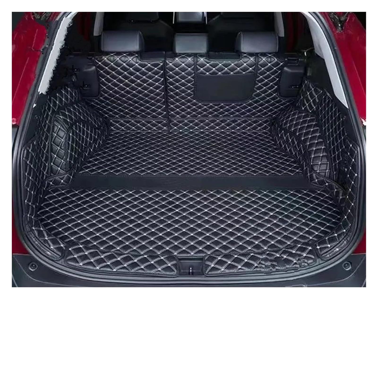 Kofferraum Schutzmatte Kofferraumwanne Für Toyota Für RAV4 XA50 2019 2020 2021 2022 2023 Für RAV 4 XA 50 Für Hybrid Cargo-Liner Abdeckung Pad Teppich Leder Auto Kofferraummatte Zubehör(B) von HONGYISM