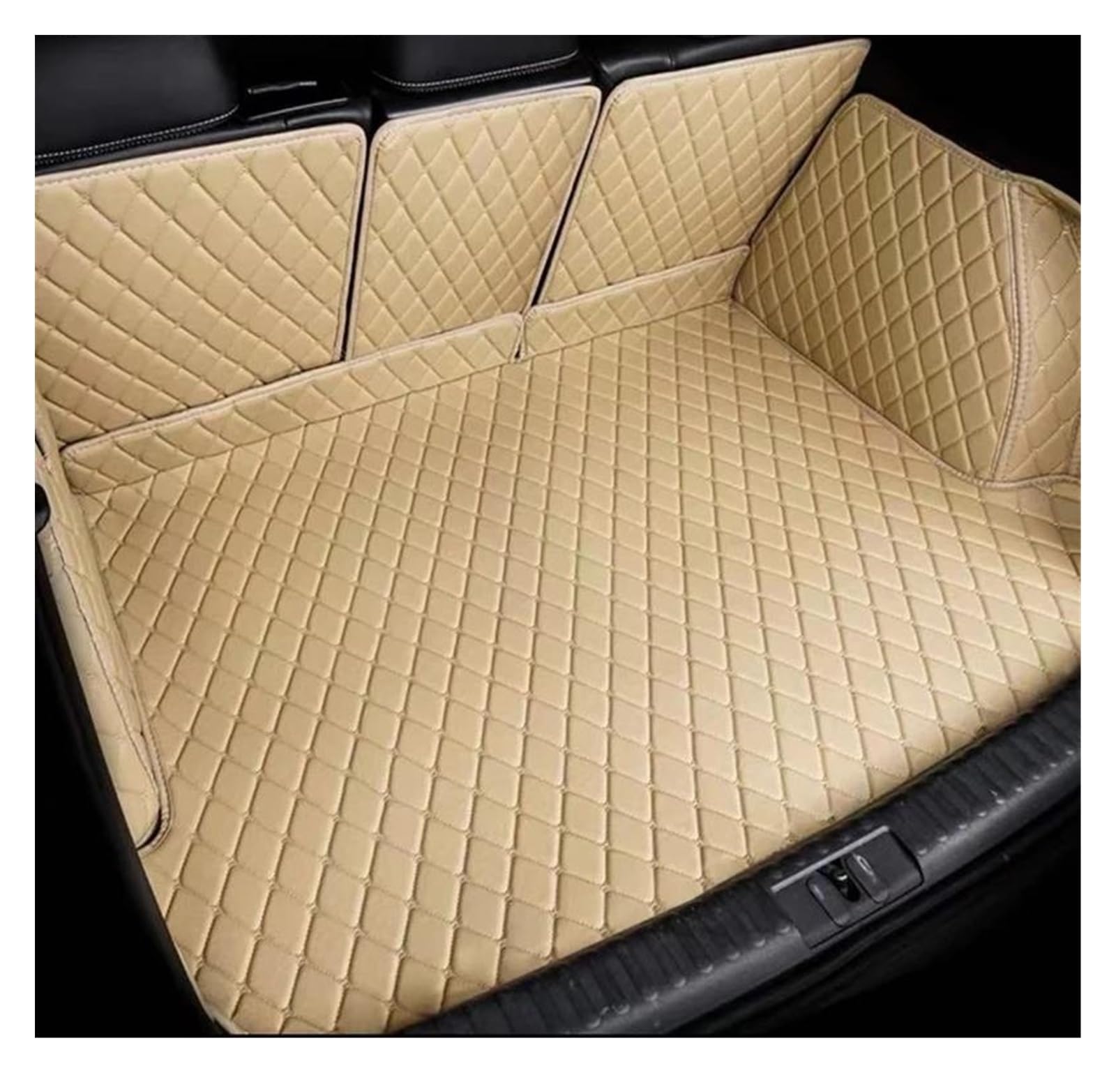 Kofferraum Schutzmatte Kofferraumwanne Für Volvo Für XC60 2015 2014 2013 2012 2011 2010 2009 Kofferraummatten Teppiche Cargo-Liner Teppiche Abdeckung Innenausstattung Autozubehör(BEIGE 3D) von HONGYISM