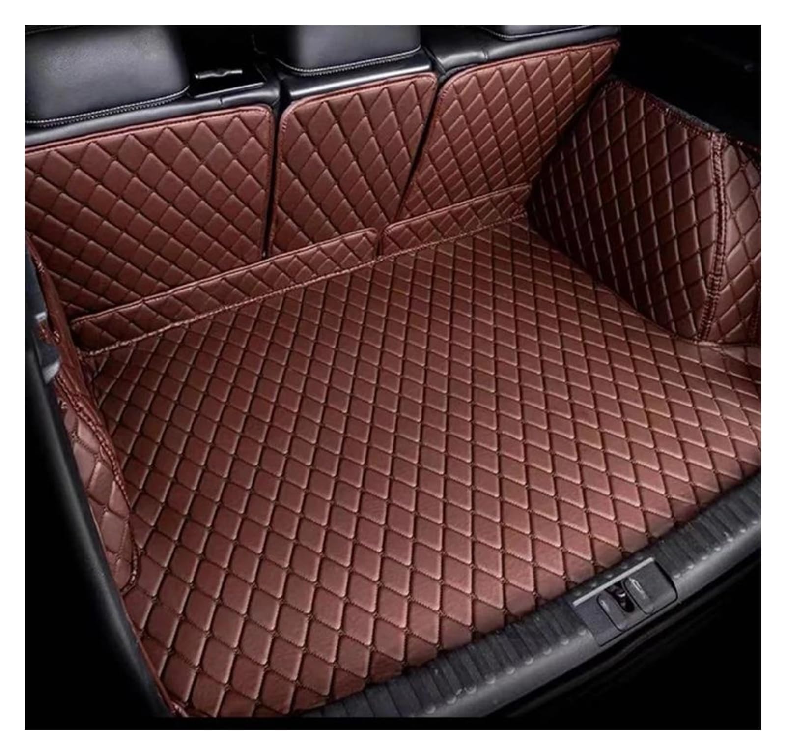 Kofferraum Schutzmatte Kofferraumwanne Für Volvo Für XC60 2015 2014 2013 2012 2011 2010 2009 Kofferraummatten Teppiche Cargo-Liner Teppiche Abdeckung Innenausstattung Autozubehör(Coffee Color 3D) von HONGYISM