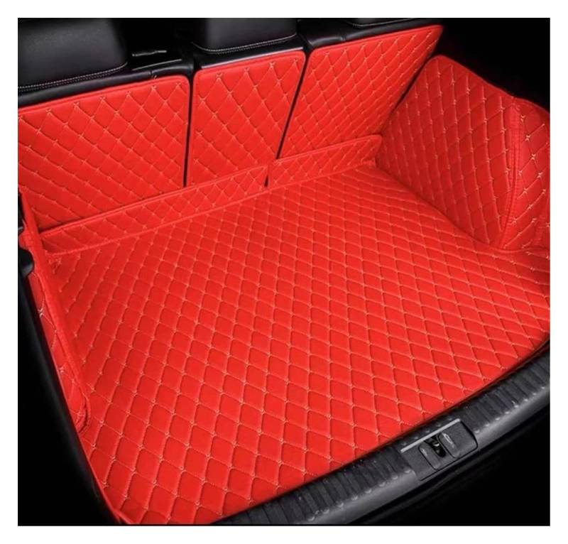 Kofferraum Schutzmatte Kofferraumwanne Für Volvo Für XC60 2015 2014 2013 2012 2011 2010 2009 Kofferraummatten Teppiche Cargo-Liner Teppiche Abdeckung Innenausstattung Autozubehör(RED 3D) von HONGYISM