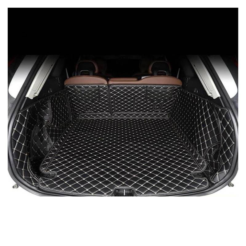 Kofferraum Schutzmatte Kofferraumwanne Für Volvo Für XC60 2018 2019 2020 2021 2022 Zubehör Teppich Leder Boot Liner Tray Auto Hinten Trunk Cargo Matte Boden Blatt Teppich(Brown Full Cover) von HONGYISM