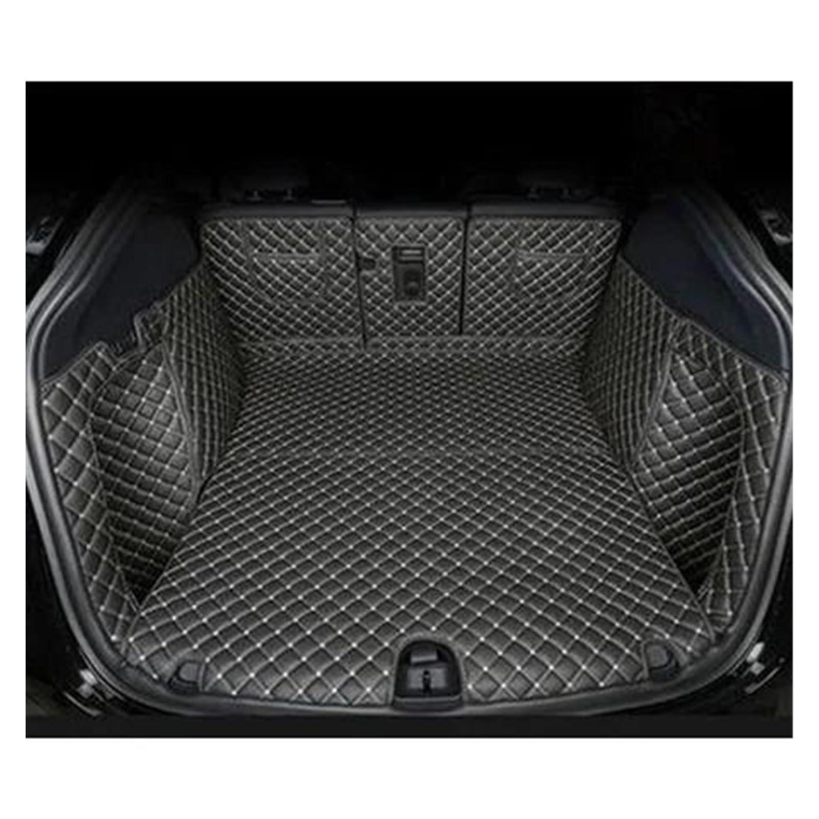 Kofferraum Schutzmatte Kofferraumwanne Komplettes Set Kofferraummatten Für Tesla Für Modell Y 2020 2021 2022 wasserdichte Cargo Liner Matten Boot Teppiche(Black beige) von HONGYISM