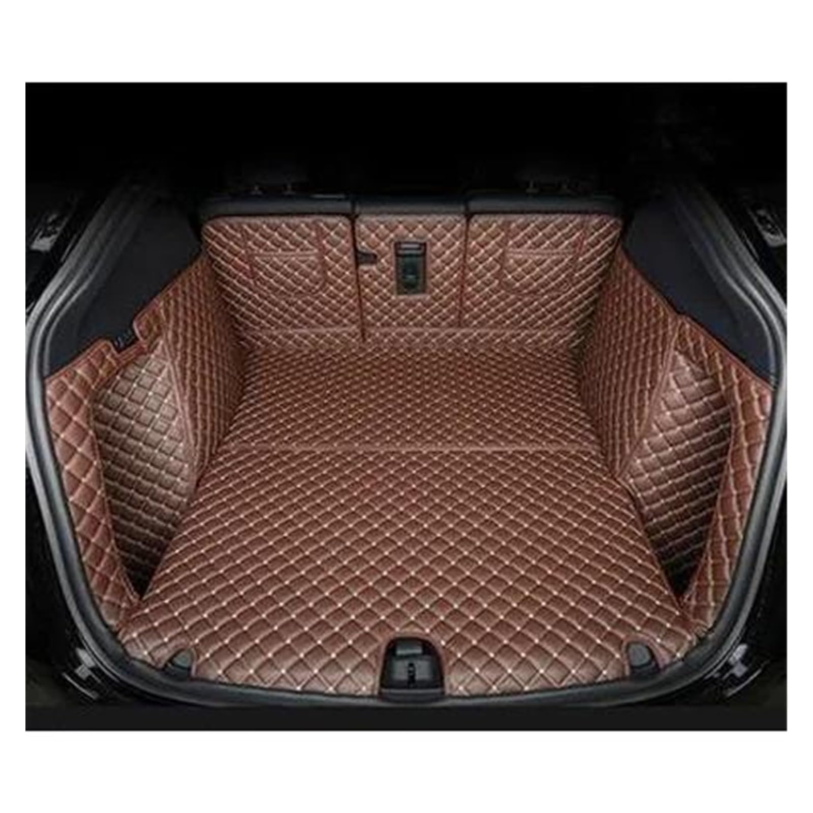 Kofferraum Schutzmatte Kofferraumwanne Komplettes Set Kofferraummatten Für Tesla Für Modell Y 2020 2021 2022 wasserdichte Cargo Liner Matten Boot Teppiche(Coffee) von HONGYISM