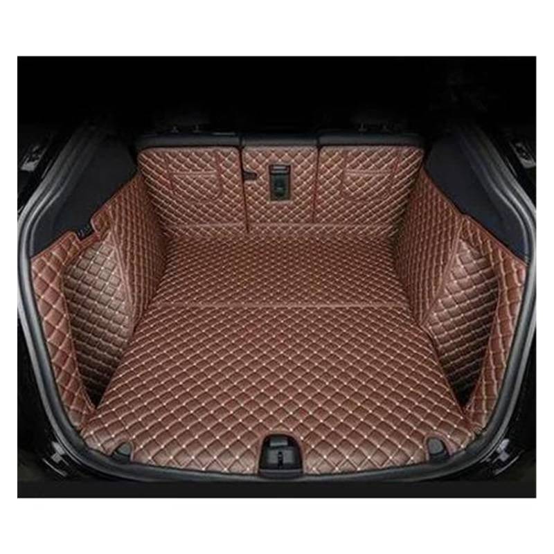 Kofferraum Schutzmatte Kofferraumwanne Komplettes Set Kofferraummatten Für Tesla Für Modell Y 2020 2021 2022 wasserdichte Cargo Liner Matten Boot Teppiche(Coffee) von HONGYISM