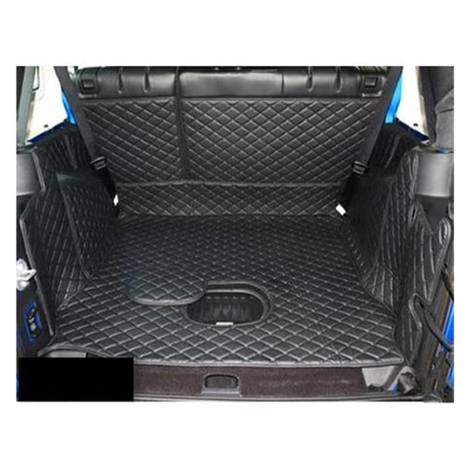Kofferraum Schutzmatte Kofferraumwanne Komplettset Kofferraummatten Für Jeep Für Wrangler JK 2018–2007 wasserdichte Cargo-Liner-Matten Kofferraumteppiche(Schwarz) von HONGYISM