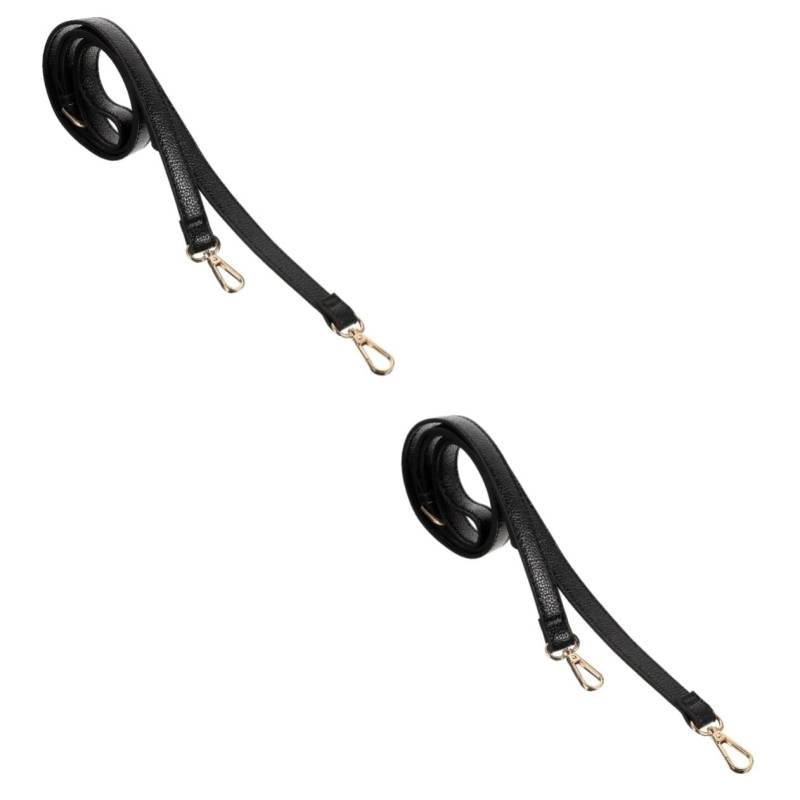 HOODANCOS 2 Stück Schultergurtbeutelzubehör Gürtel Verstellbarer Taschengurt Geldbörse Schwarze Handtasche Taschengurt tauschen Riemenersatz für Handtasche Metall Black von HOODANCOS