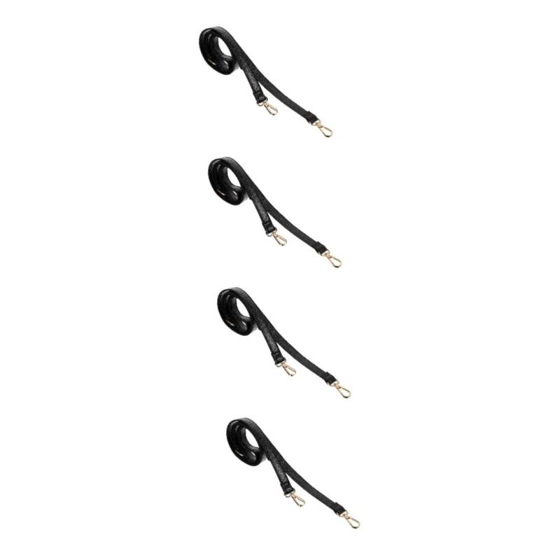 HOODANCOS 4 Stück Schultergurtbeutelzubehör Gürteltaschen für Damen Taschengurt Träger für Taschen Handtasche Ersatzgurt für Tasche Taschengürtel für Damen Metall Black von HOODANCOS