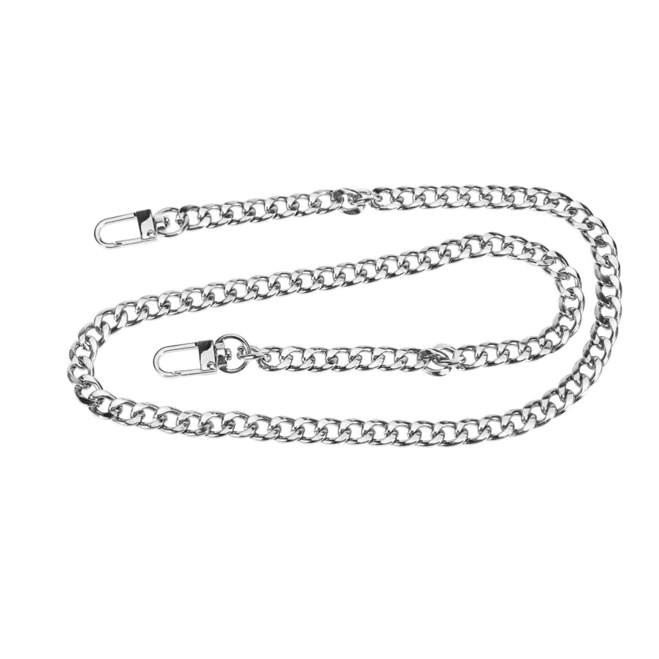 HOODANCOS Metall Umhängetaschenriemen Abnehmbarer Schultergurt für Handtaschen Eleganter Kettenriemen Silber Vielseitig Einsetzbar für Schulter und Crossbody Bags HOODANCOS Metall Umhängetaschenriemen Abnehmbarer Schultergurt für Handtaschen Eleganter Kettenriemen Silber Vielseitig Einsetzbar für Schulter und Crossbody Bags von HOODANCOS