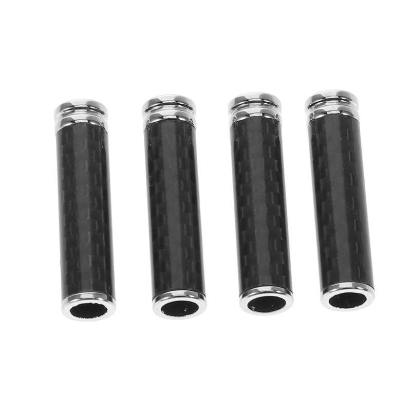 HORIALENCE 4 Stücke Carbon Faser Tür Griff Auto Türschloss Knopf Türschloss Pin Auto Innen Schlösser Schwarz Metall von HORIALENCE