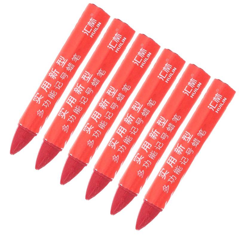 HORIALENCE 6 Stücke Reifen Marker Reifen Kreide Kennzeichnung Kreide BAU Kreide Reifen Kreide Rot Wachs von HORIALENCE
