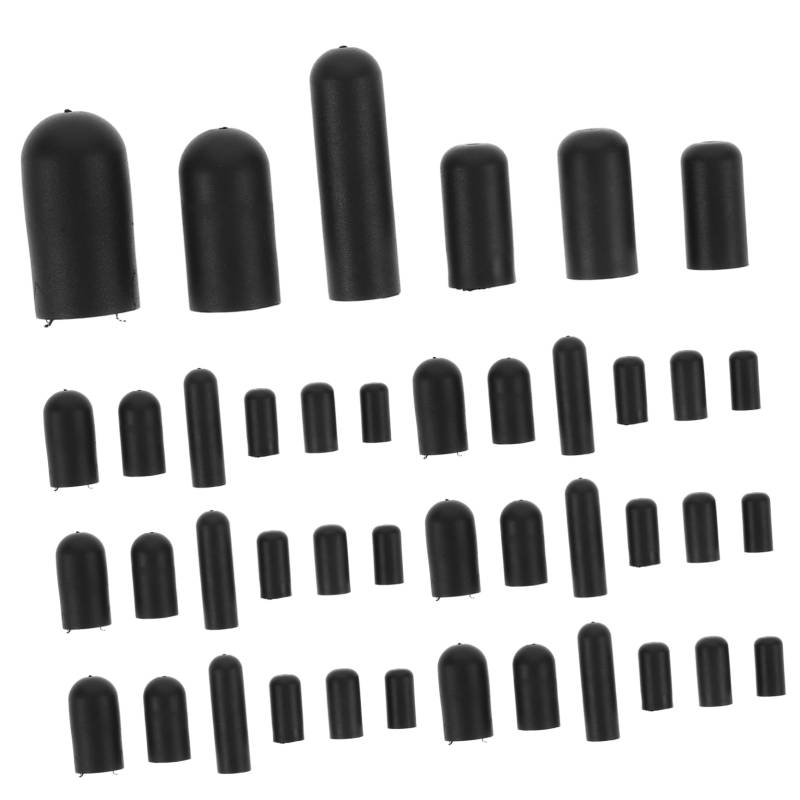 HORIALENCE 80 Stück Staubkappen-set Stopfen Aus Silikon Schlauchstopfen Und Kappen Schraubenabdeckungen Silikon-lochstopfen Silikon-fadenschutz Vakuumkappen-sortiment Black Gummi von HORIALENCE