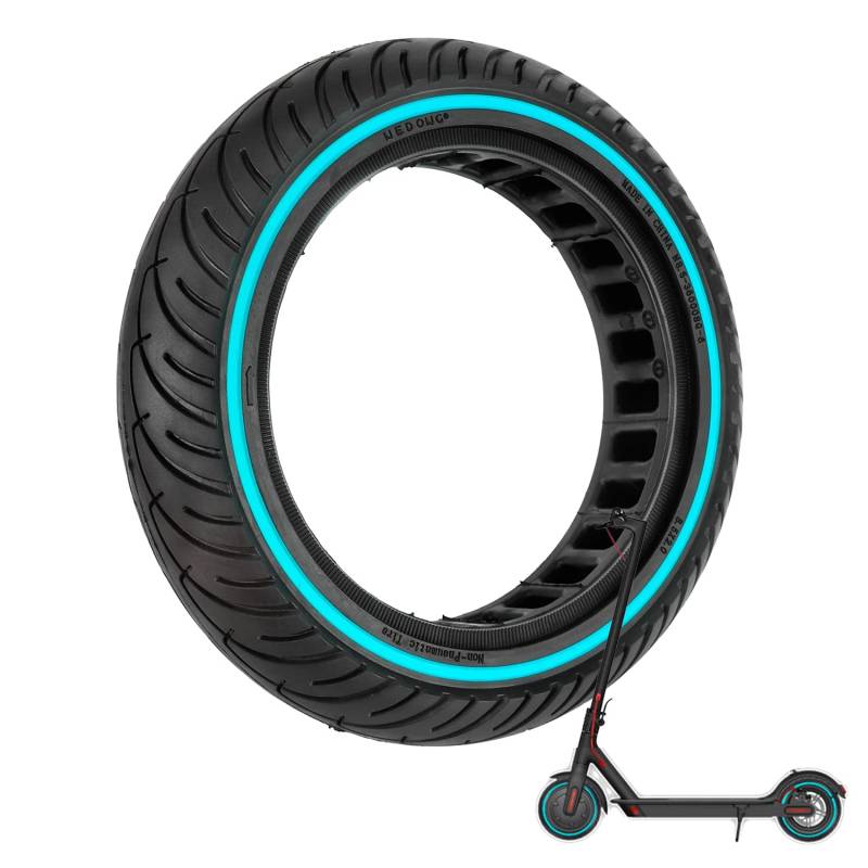 HORO.ES Solid Reserverad Version 3 Ersatzfelge 2 Größen 8,5" und 10" | Kompatibel mit Xiaomi Scooter M365 / 1S / Essential/Pro / PRO2 8,5 "(blau) Schwarz von HORO.ES