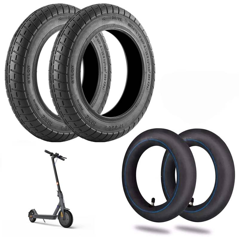 HORO.ES Verstärkter Reifen-Set mit Luftkammern und 3D-Abstandshalter für Xiaomi M365/PRO Scooter (Kit WC) von HORO.ES