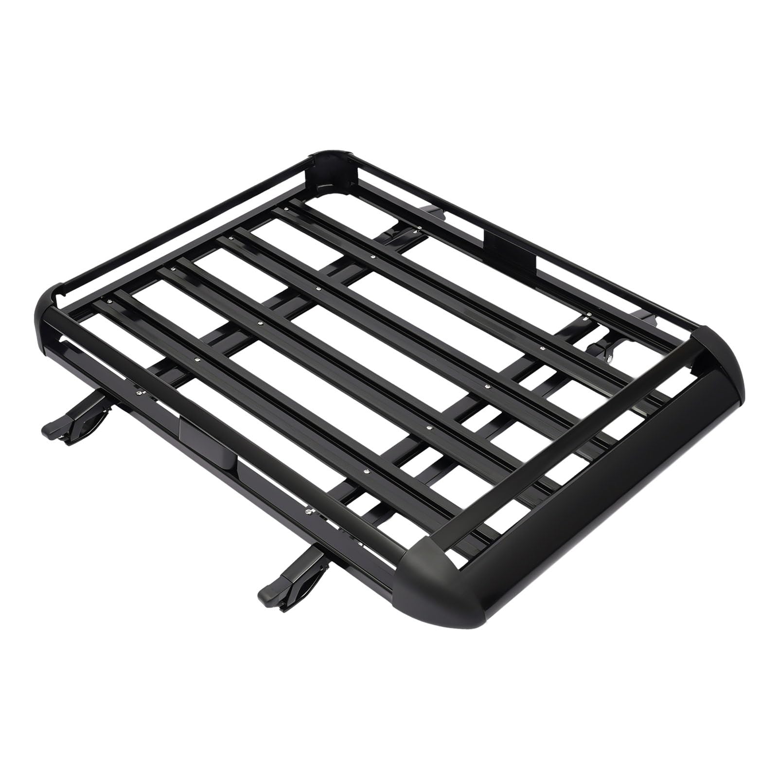 Roof Rack, Fahrradträger Dach, Dachgepäckträger Auto Universal, Dachträger Geschlossene Reling, Dachbox Halterung, Aluminium Dachträger Auto Gepäckträger Schwarz 127x97cm von HPDTZ