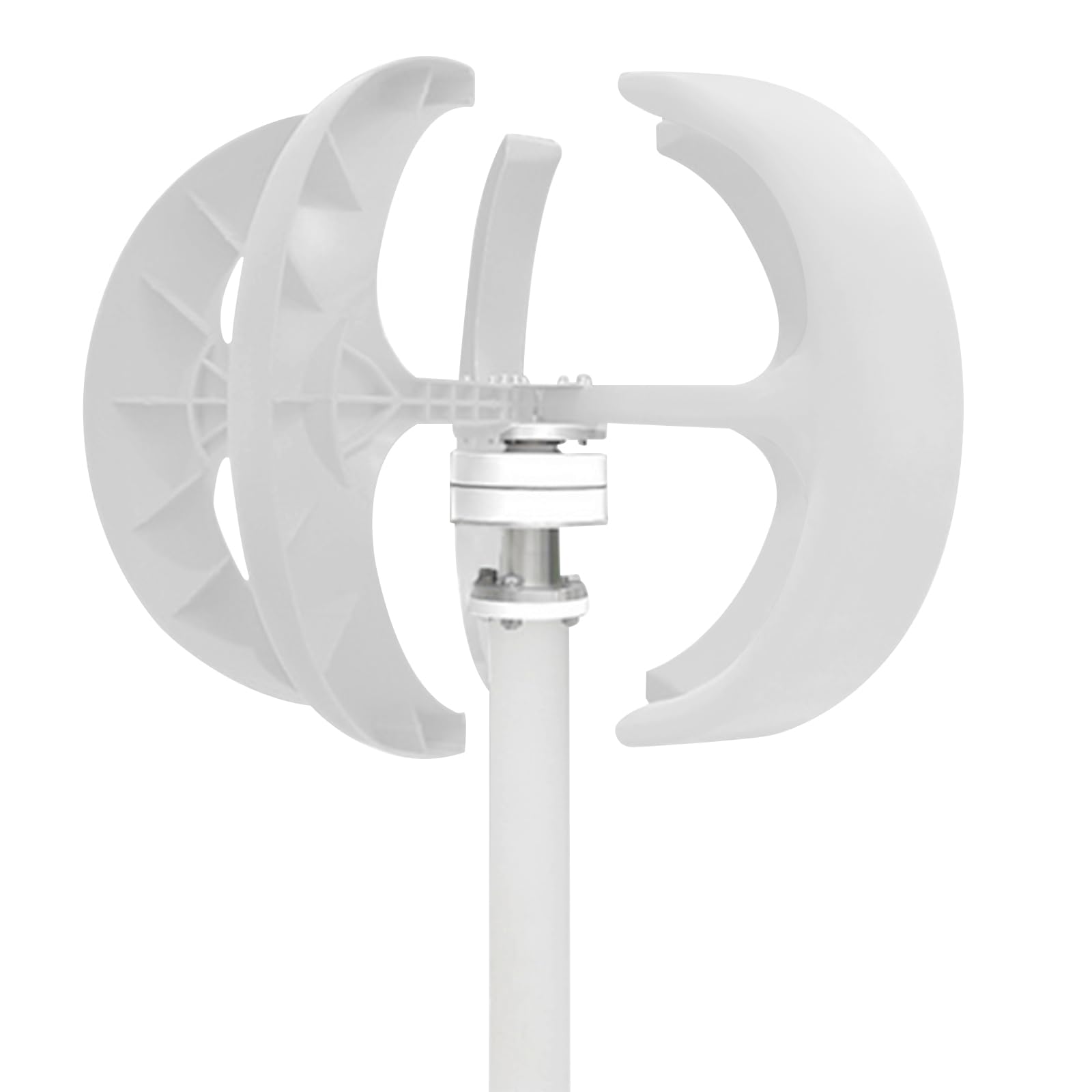 Windturbine Generator Nylonfaser Magnetgenerator für Heimgebrauch Flanschplatte Controller für Wind- und Solarstromerzeugung für Überwachung Boote Straßenlaternen (Weiß, 24V) von HPDTZ