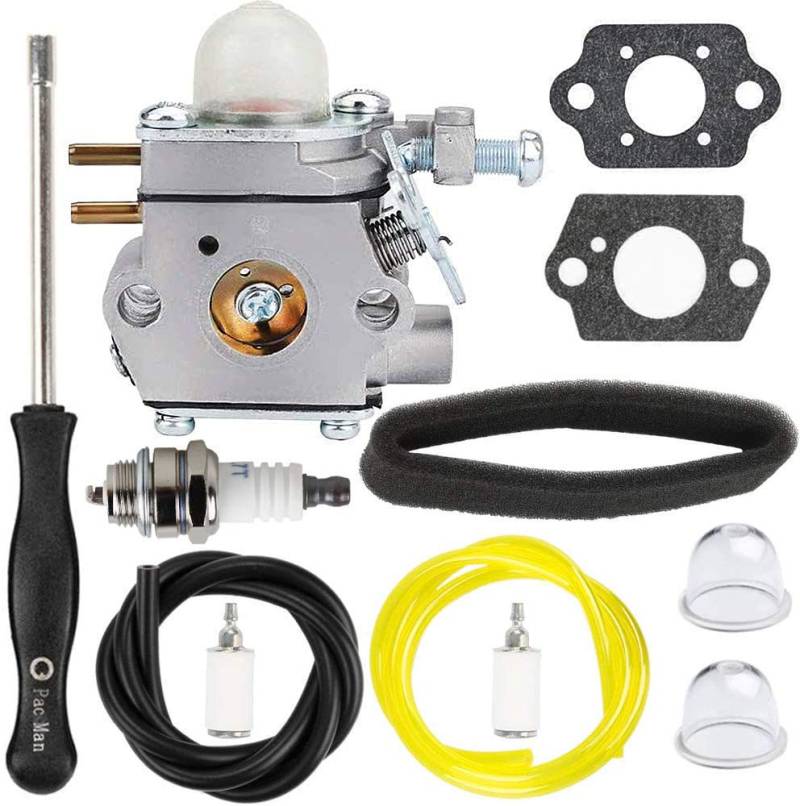 HPENP 753-06190 Vergaser mit Vergaser-Einstellwerkzeug, Luftfilter für Troy-Bilt TB80EC TB32EC YM21CS TB21EC TB22EC 2 Zyklen Rasentrimmer Gas Craftsman Unkrautfresser Whacker 27CC Ersatz für # WT-973 von HPENP
