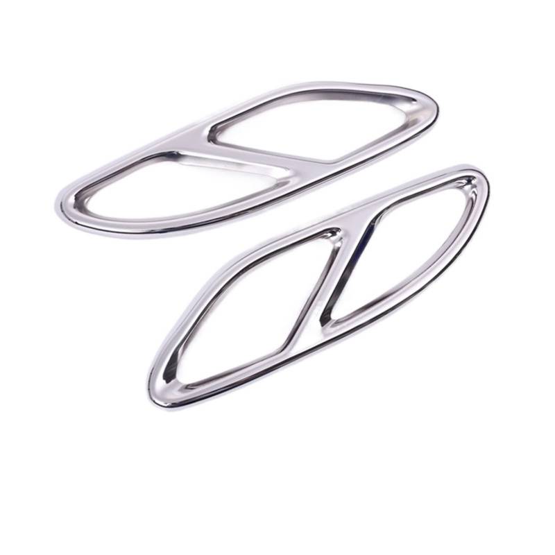 HPGHZNYNMK Auspuffrohrabdeckung Trimmstahl for Mercedes kompatibel for Benz kompatibel Glc a b c e Klasse X253 W205. Kompatibel for Coupe. W213 W176 W177 W246 W247 2016-2019 Chrom-Stil(23mm Shiny silv von HPGHZNYNMK