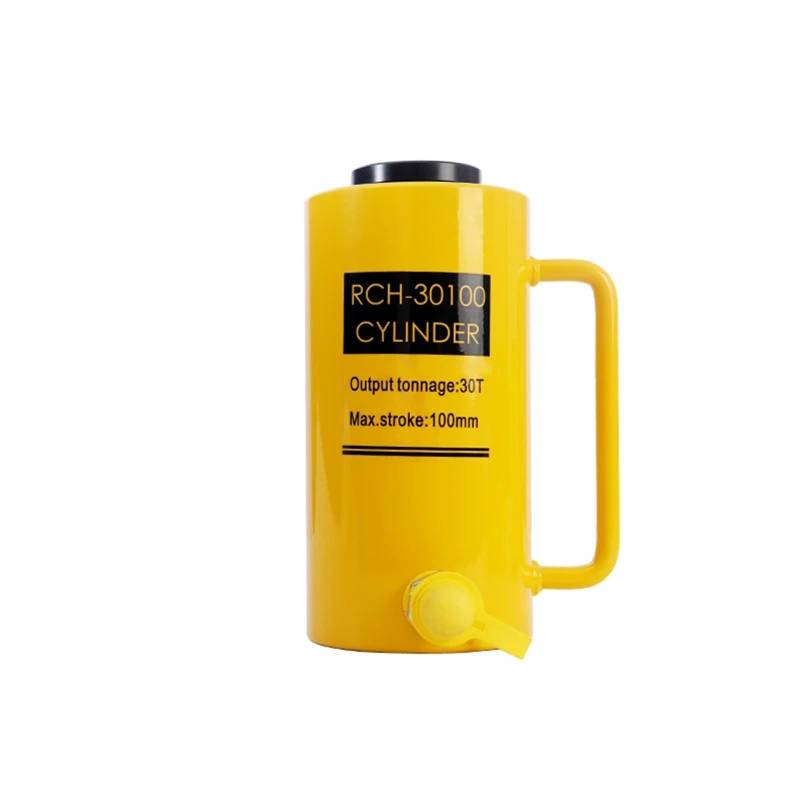 Wagenheber Hydraulisch, 30 Tonnen 100 mm hydraulischer Hohllochzylinderheber RCH-30100 30 Tonnen Hub 100 mm,Einfach zu bedienen und zu tragen von HPHPH