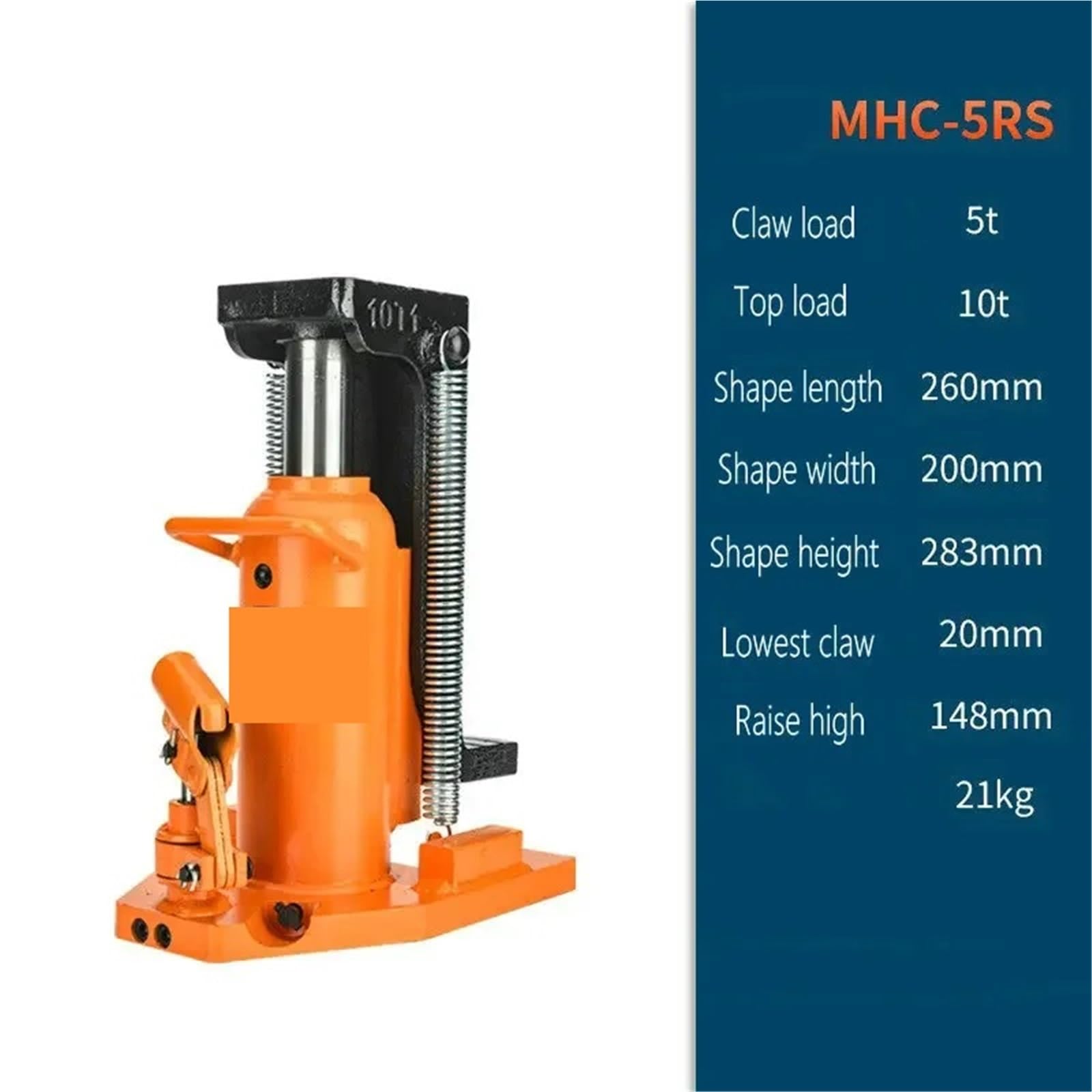 Wagenheber Hydraulisch, 5T Claw Jack Hydraulischer Wagenheber Duckbill Vertikale Cross-Top Hydraulische Hochleistungs-Niedrighydraulische Hebemaschine,Einfach zu bedienen und zu tragen(MHC-5RS) von HPHPH