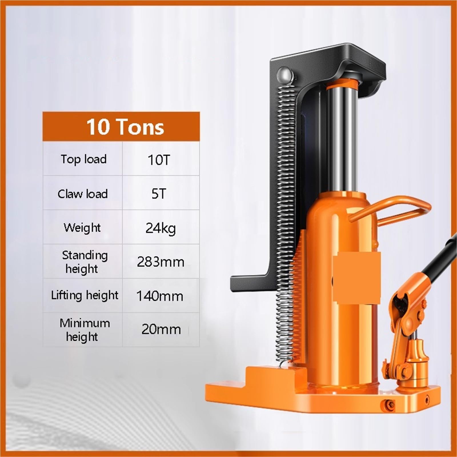 Wagenheber Hydraulisch, Hydraulischer Wagenheber, 5/10 Tonnen auf der Spitze, Hebebühne, 5 Tonnen auf der Oberseite, Hubkapazität, Maschinenheber,Einfach zu bedienen und zu tragen(10t) von HPHPH