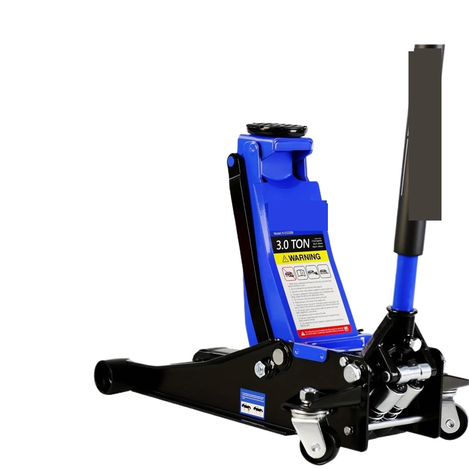 Wagenheber Hydraulisch, Hydraulischer Wagenheber aus Stahl mit niedrigem Profil, 3 Tonnen (6600 lb) Tragkraft, mit Doppelkolben-Schnellhubpumpe, Blauer Hubbereich,Einfach zu bedienen und zu tragen von HPHPH