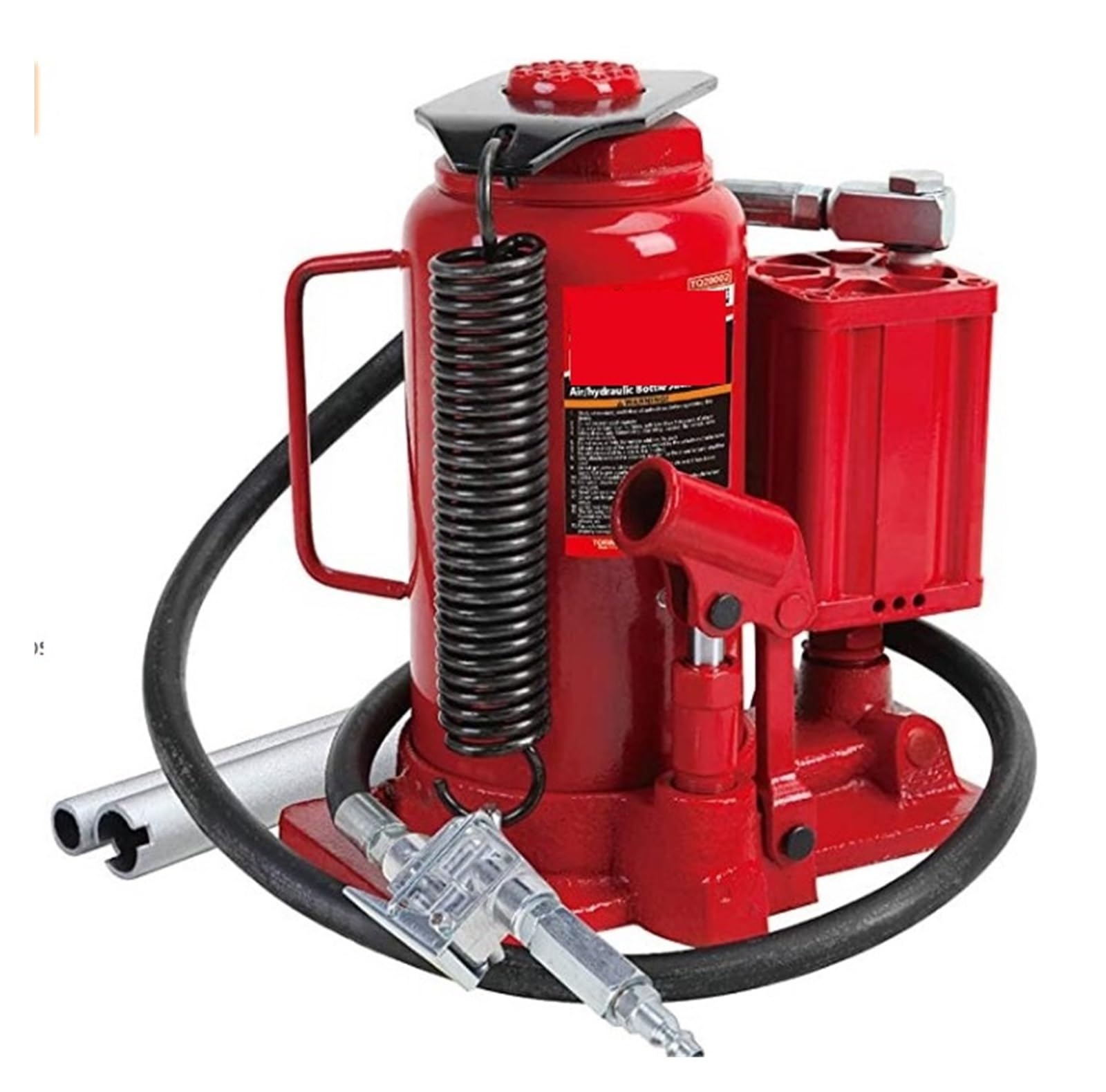Wagenheber Hydraulisch, Pneumatischer, lufthydraulischer Flaschenheber mit manueller Handpumpe, 20 Tonnen (40.000 Pfund) Kapazität, rot,Einfach zu bedienen und zu tragen von HPHPH