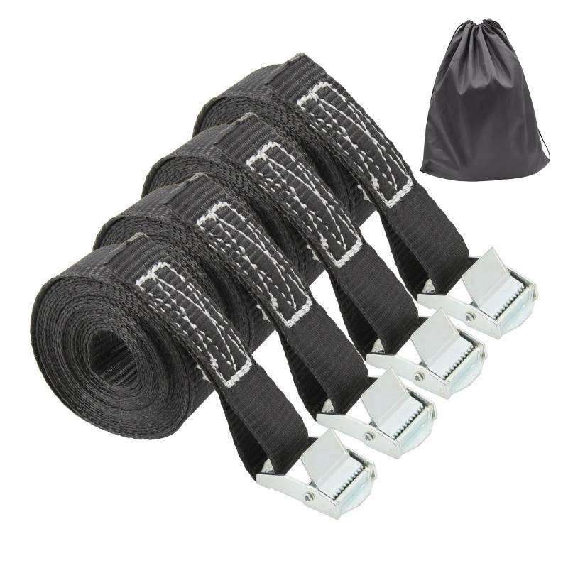 Zurrgurt, 1100lb Zurrgurte Zurrgurt Auto RV Motorrad Fahrrad mit Metallschnalle Abschleppseil Starke Ratsche for Frachtpäcktasche Kajak Umreifungswerkzeuge(4pcs with Bag) von HPHPH