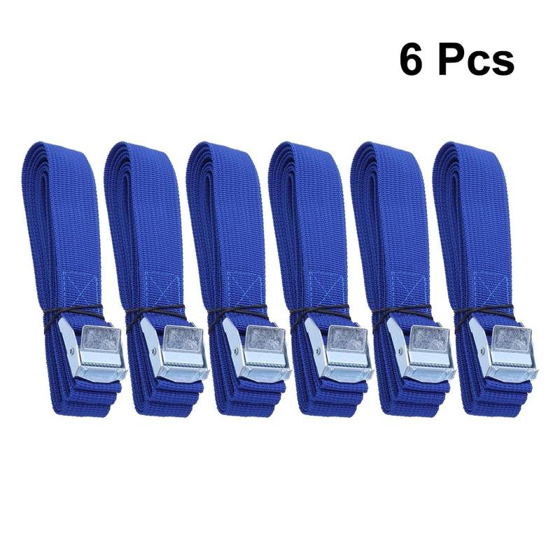Zurrgurt, 2,5 m Zurrgurte mit Schnalle, Nylon-Schnellverschluss-Zurrgurte for Festbinden von Ladung, Autodachträr, päck, Kajakträr, Umzug Umreifungswerkzeuge(6PC) von HPHPH