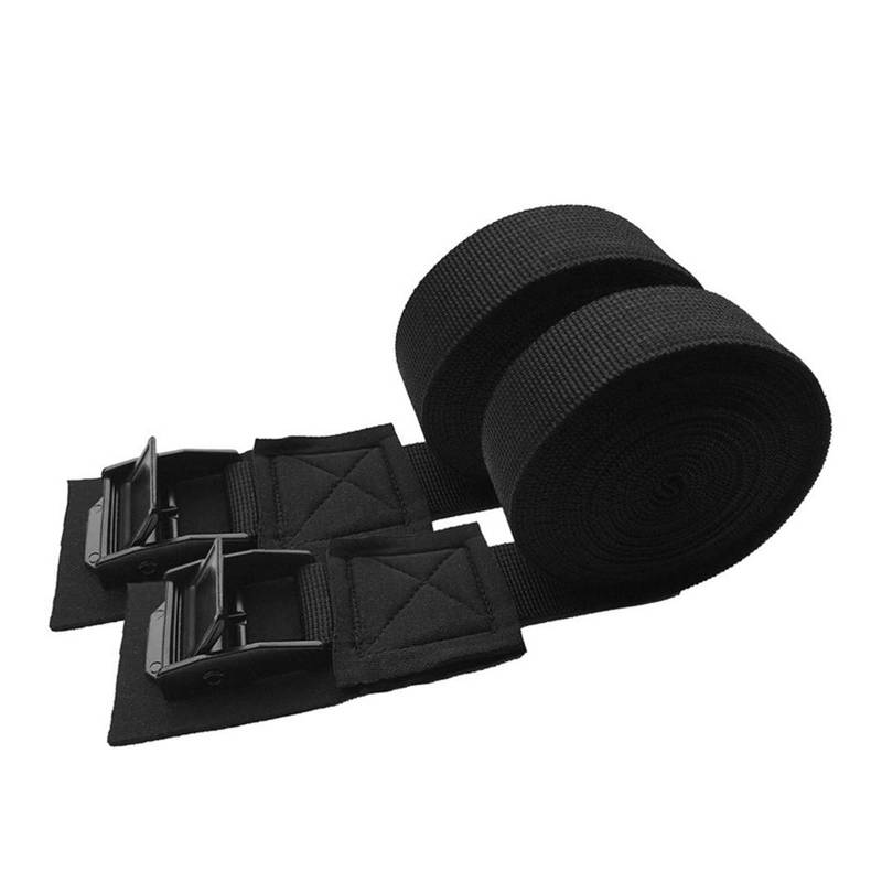 Zurrgurt, 2 stücke Neue 2/3/4/5m * 2,5 cm Schwarz Spanngurt Starke Ratsche Gürtel päck Tasche Ladungauspeitschung Mit Metall Schnalle Dropshipping Umreifungswerkzeuge(4M) von HPHPH