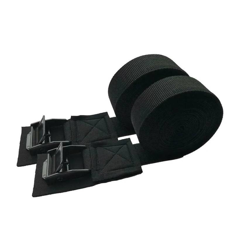 Zurrgurt, 2 stücke Neue 2/3/4/5m * 2,5 cm Schwarz Spanngurt Starke Ratsche Gürtel päck Tasche Ladungauspeitschung Mit Metall Schnalle Dropshipping Umreifungswerkzeuge(500x2.5cm 2pcs) von HPHPH