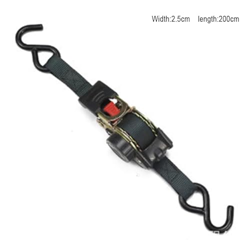 Zurrgurt, 2M Automatisches Schrumpfbündelband Einziehbare Gurte päcksicherung Spanner Einziehbarer Auto-Ratschengurt for Auto-Motorräder Umreifungswerkzeuge(Black 2.5x200cm) von HPHPH